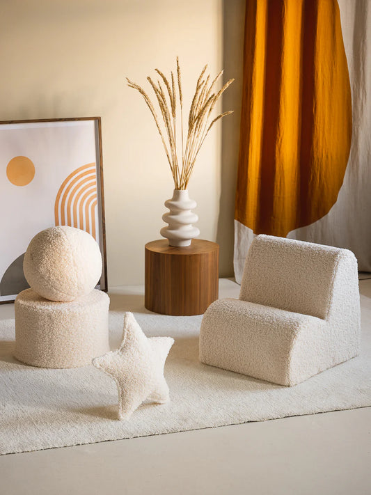 Poef Teddy - Cream White