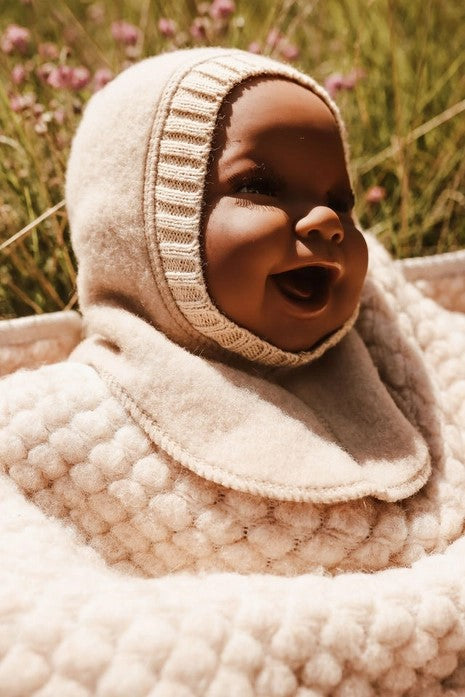 Balaclava muts Kico Label 100% virgin Merino wol gebreid