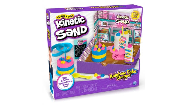 Kinetic Sand Regenboog Taartenwinkel met 680 g origineel kinetisch zand 10 stuks keukengerei en accessoires - Sensorisch speelgoed