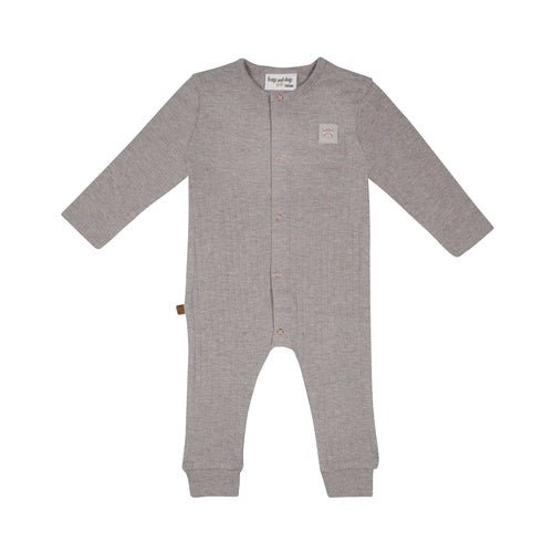 Wasbeer Melange 10x1 Rib Onesie Baby | Taupe