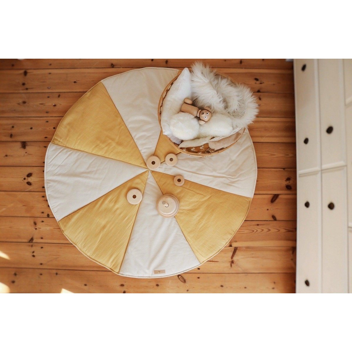 "Honey Candy" Ronde Patchwork Mat