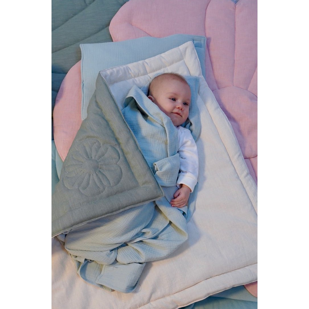 Linnen schelp Babywrap "Eye of the sea"