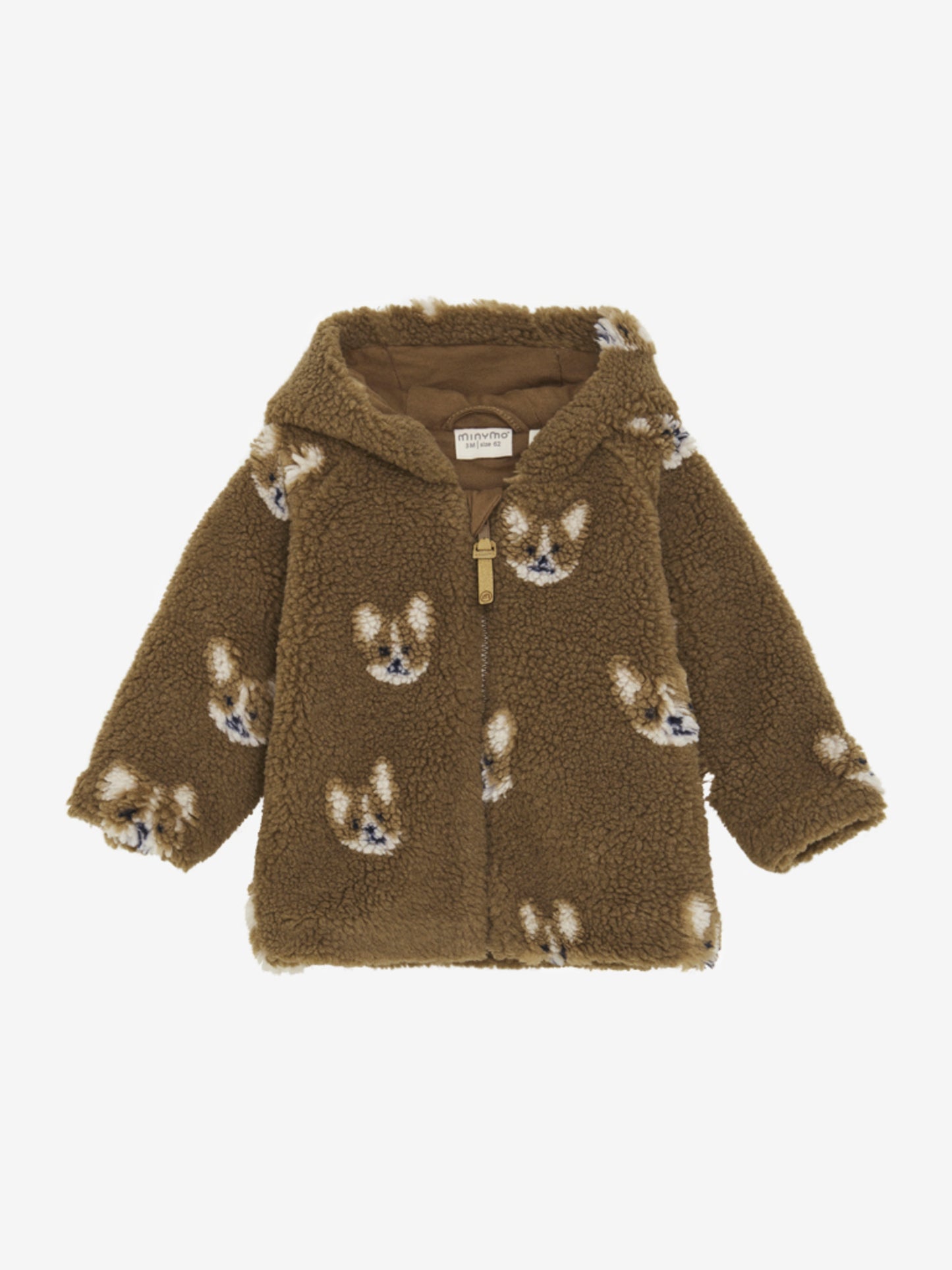 Jacket Teddy w. Lining - Sepia