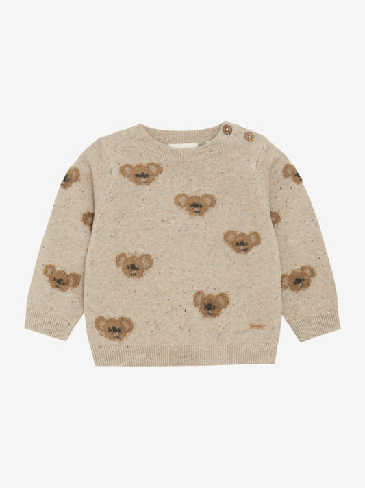 Pullover Knitted little koala - Beige Melange