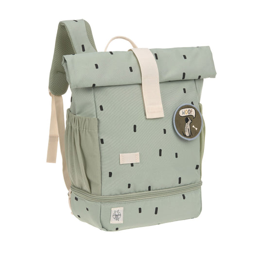 Mini Rolltop Backpack Happy Prints light olive