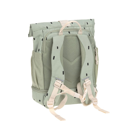 Mini Rolltop Backpack Happy Prints light olive