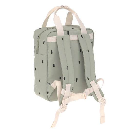 Mini Square Backpack - Happy Prints, light olive