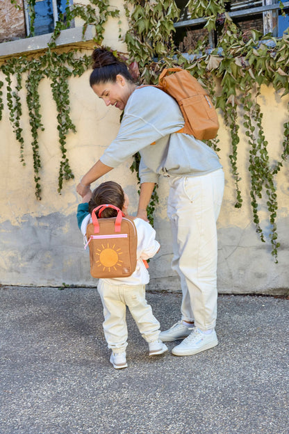 Little One & Me Square Backpack - Small, caramel