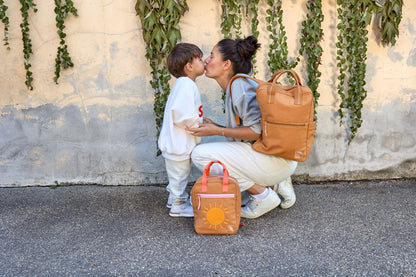 Little One & Me Square Backpack - Small, caramel