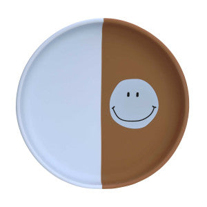 Silicone Plate - Happy Rascals, Smile sky blue