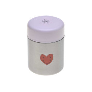 Food Jar- Happy Rascals, Heart lavender - Voedselcontainer