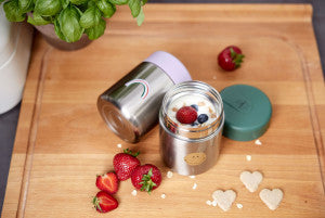 Food Jar- Happy Rascals, Heart lavender - Voedselcontainer