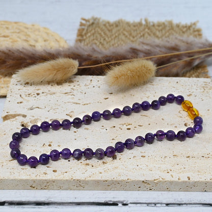 Amethyst - Natuursteen babyketting