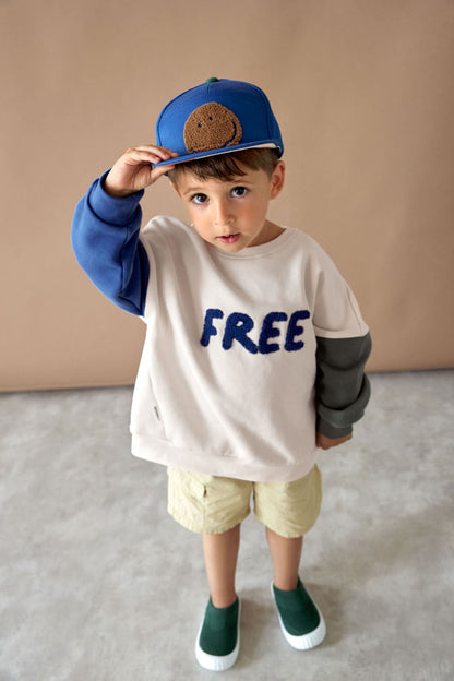 Kids Sweater GOTS Little Gang Free milky