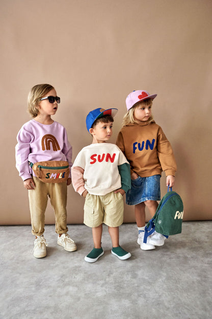 Kids Sweater GOTS Little Gang Sun milky