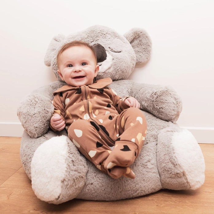 Mocha Pebbles Baby-Pyjama mit Reißverschluss 