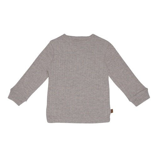 Wasbeer gemêleerd wikkelshirt | Taupe