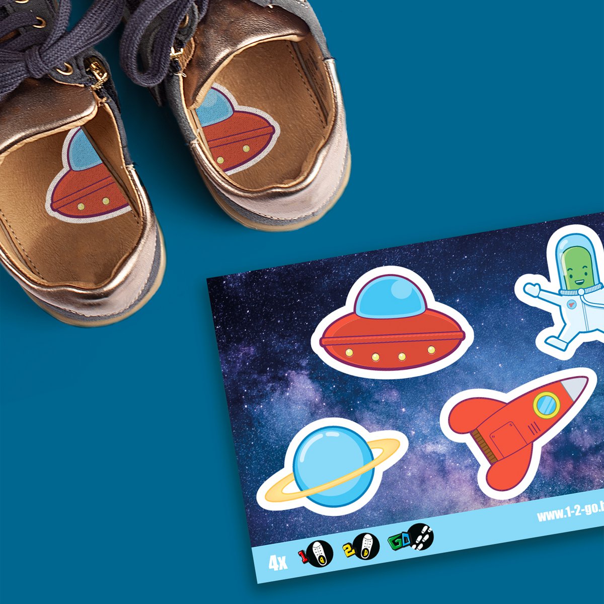 Schoenstickers - hulp voor links en rechts aantrekken - 14 varianten