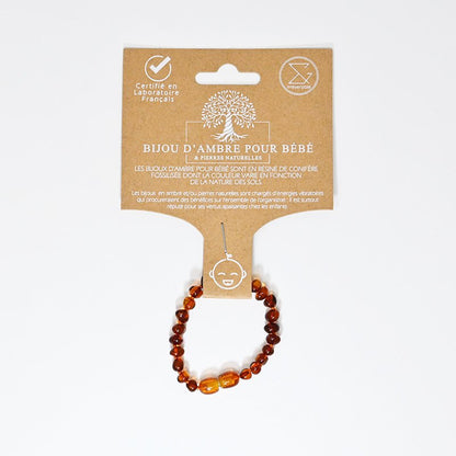 Cognac - Amber armband - baby