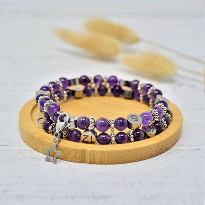 Purple Amethyst - Borstvoeding armband