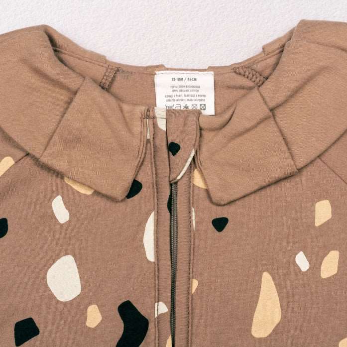 Baby pyjama met rits - Mocha Pebbles