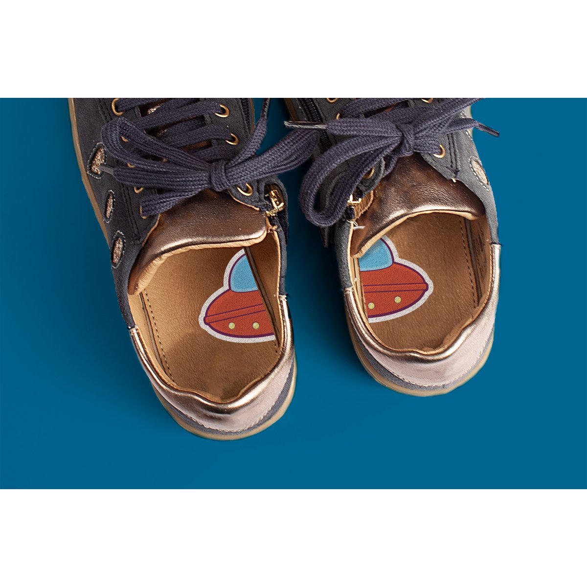 Schoenstickers - hulp voor links en rechts aantrekken - 14 varianten