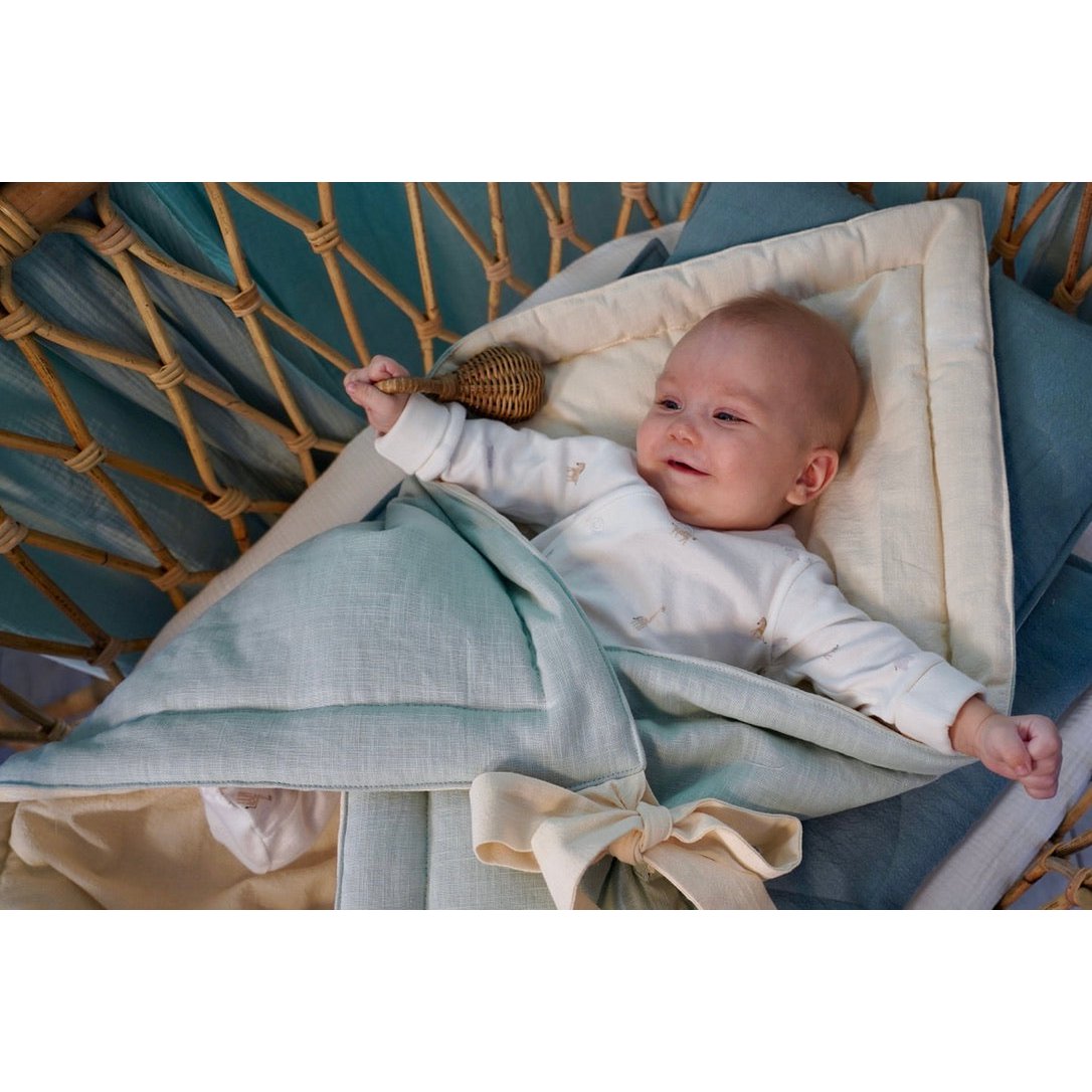 Linnen schelp Babywrap "Eye of the sea"