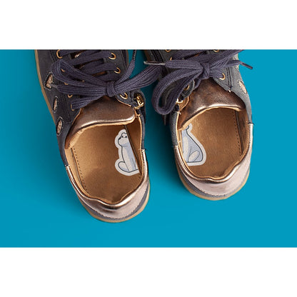 Schoenstickers - hulp voor links en rechts aantrekken - 14 varianten