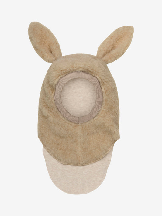 Balaclava Ears Wool Teddy-Cobblestone