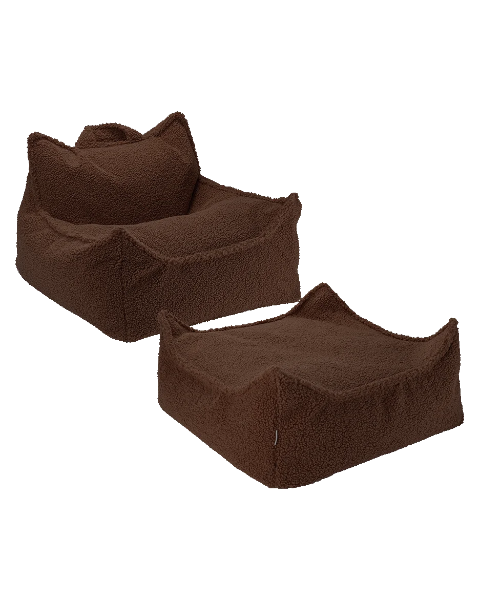 SET Beanbag Chair Teddy + Ottoman | 6 kleuren