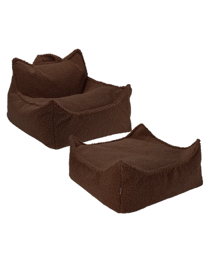 SET Beanbag Chair Teddy + Ottoman | 6 kleuren