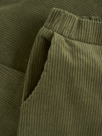 Broek Corduroy - Deep Lichen Green