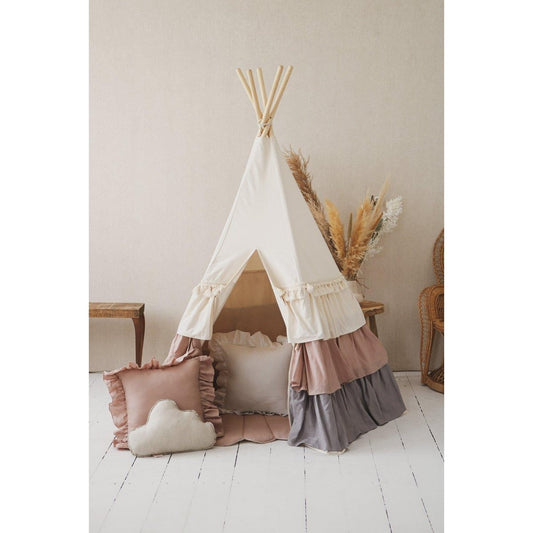 Tipi-tent "Powder Frills" met franje