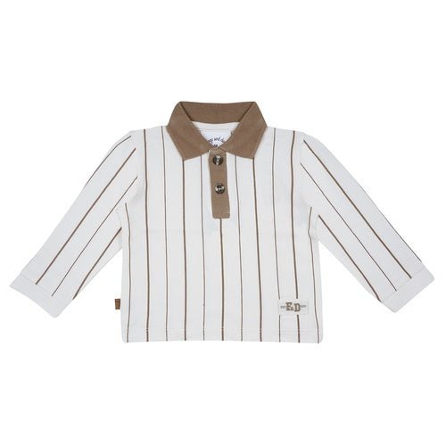 Smart Club piqué-poloshirt met strepen | Beige