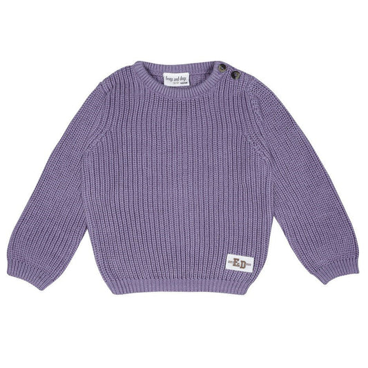 Smart Club gebreide ribtrui baby | Blauw Mauve