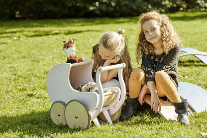 Kinderfeets poppenwagen wit