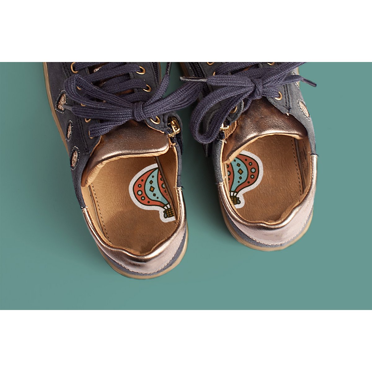 Schoenstickers - hulp voor links en rechts aantrekken - 14 varianten