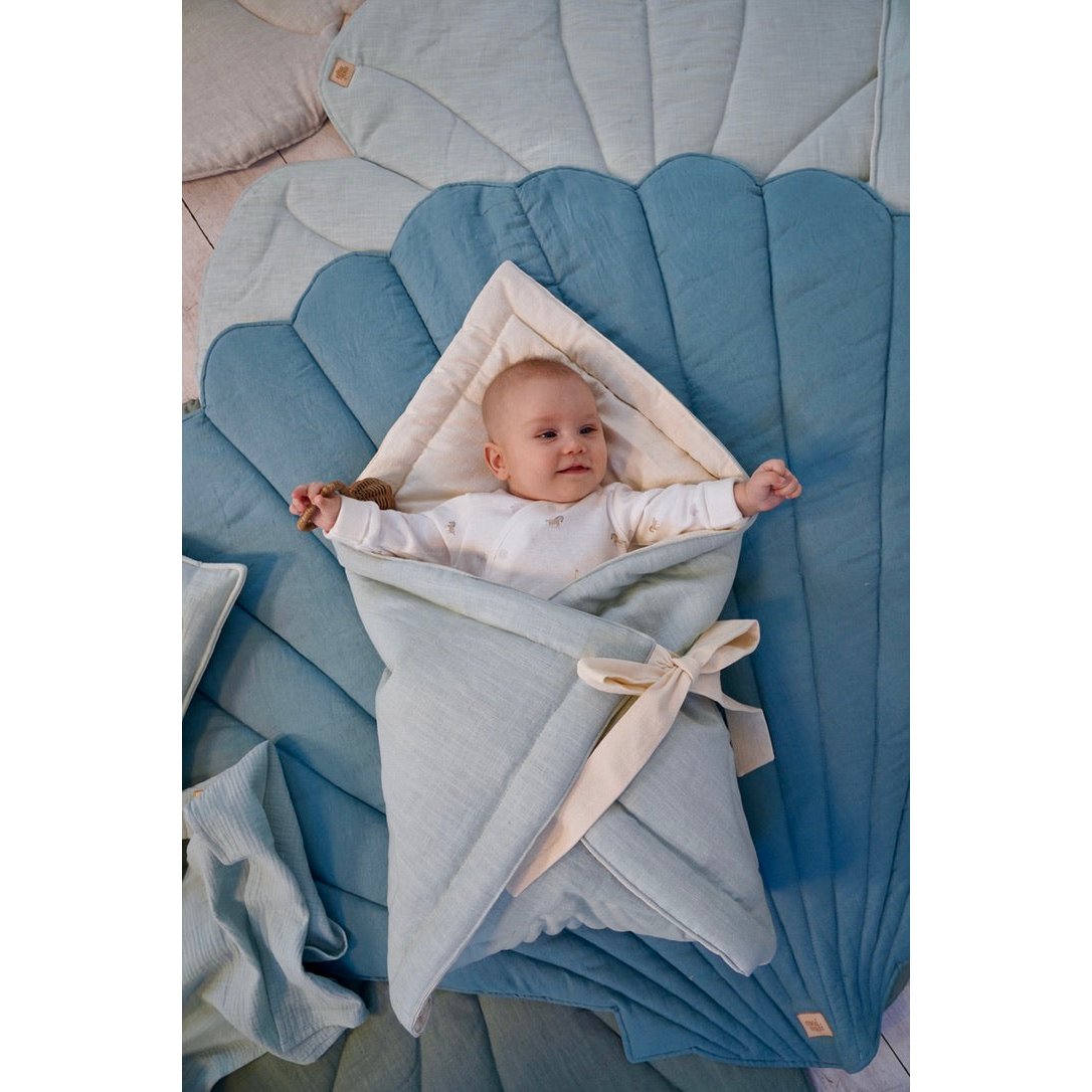 Linnen schelp Babywrap "Eye of the sea"