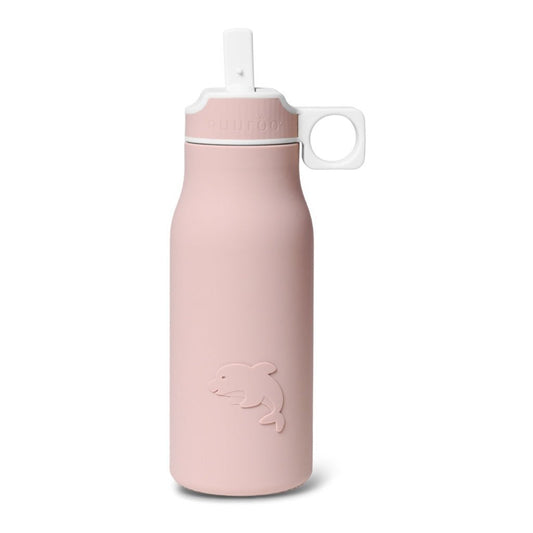 Lau siliconen drinkfles-Woodrose 400 ml