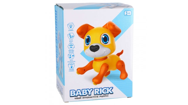 Baby Rick Interactieve Robot Hond + Licht en Geluid Oranje/Geel