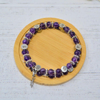 Purple Amethyst - Borstvoeding armband