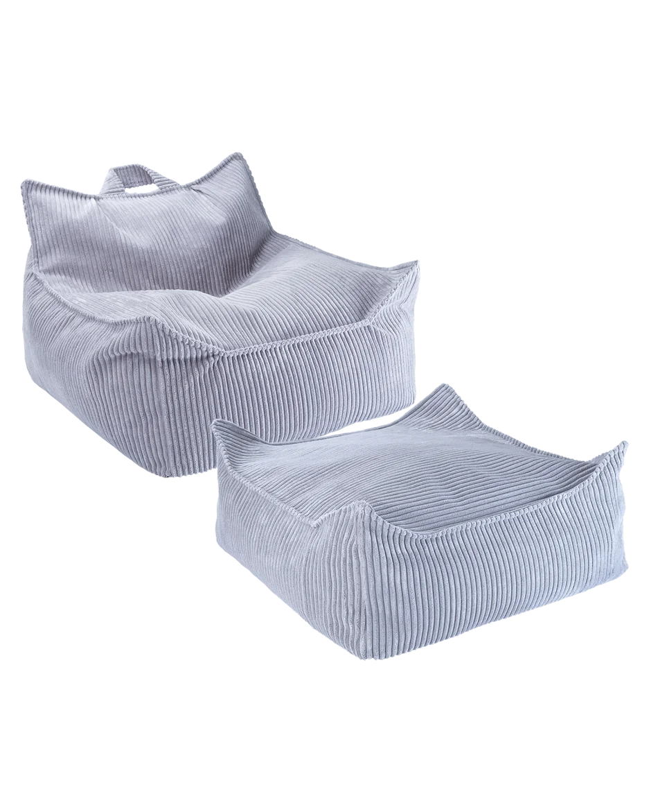 SET Beanbag Chair Corduroy + Ottoman | 6 kleuren