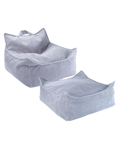 SET Beanbag Chair Corduroy + Ottoman | 6 kleuren