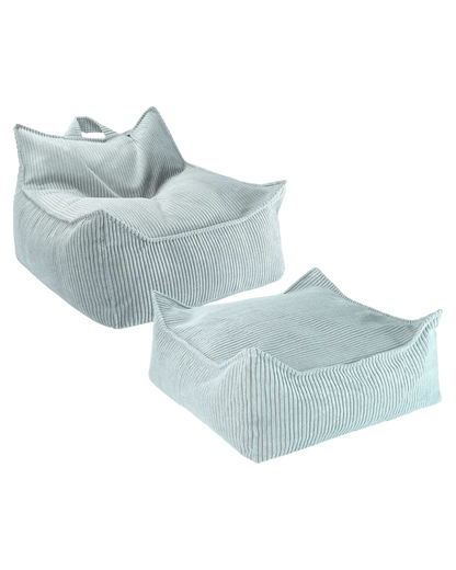 SET Beanbag Chair Corduroy + Ottoman | 6 kleuren