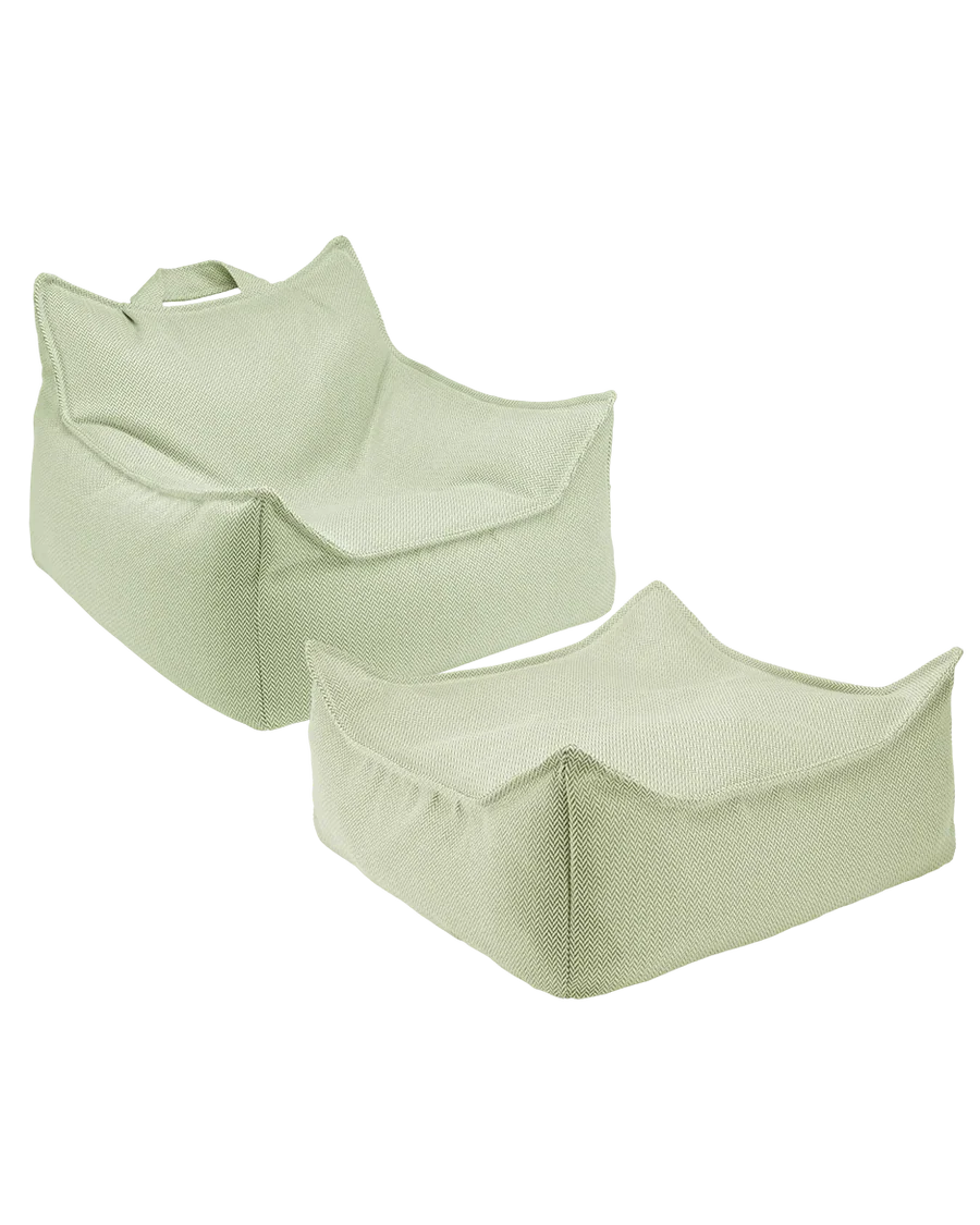 Outdoor SET Beanbag Chair  + Ottoman poef - 3 kleuren