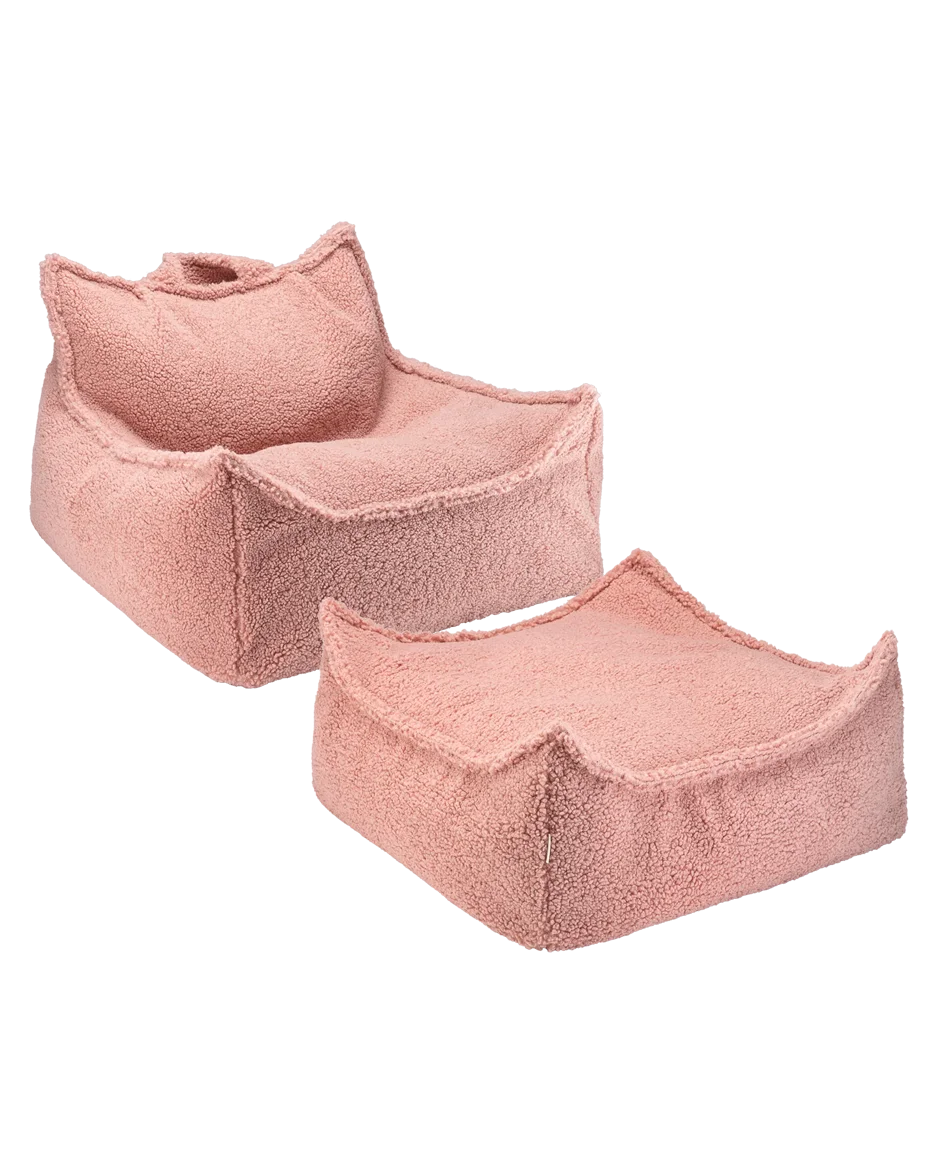 SET Beanbag Chair Teddy + Ottoman | 6 kleuren