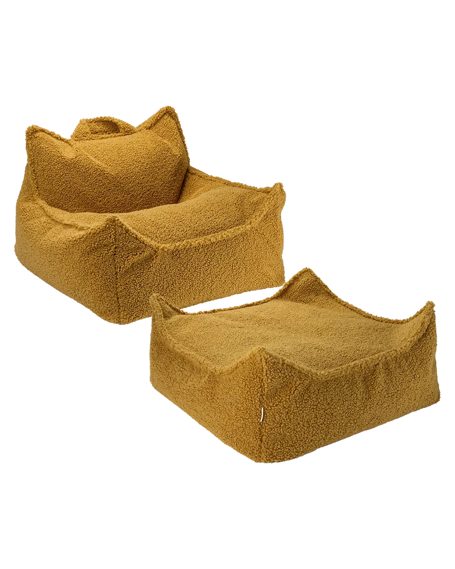 SET Beanbag Chair Teddy + Ottoman | 6 kleuren