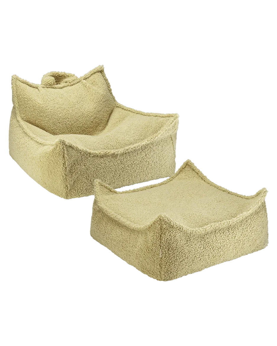 SET Beanbag Chair Teddy + Ottoman | 6 kleuren