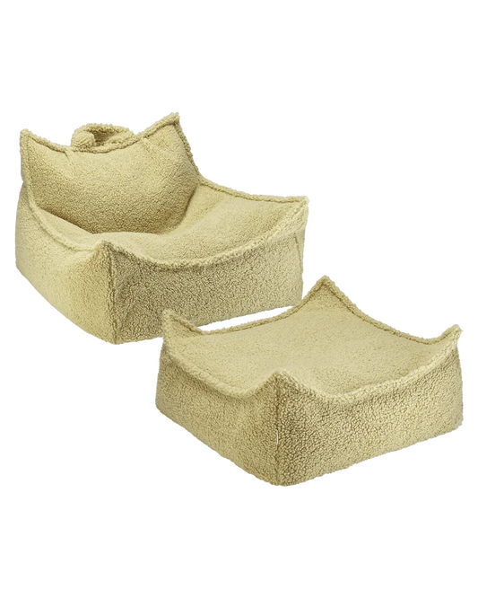SET Beanbag Chair Teddy + Ottoman | 6 kleuren