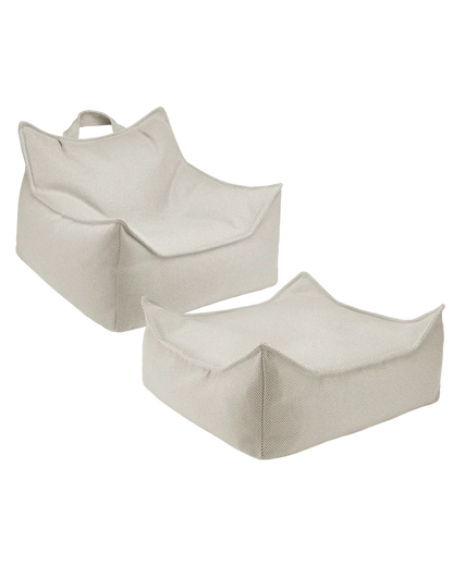 Outdoor SET Beanbag Chair  + Ottoman poef - 3 kleuren